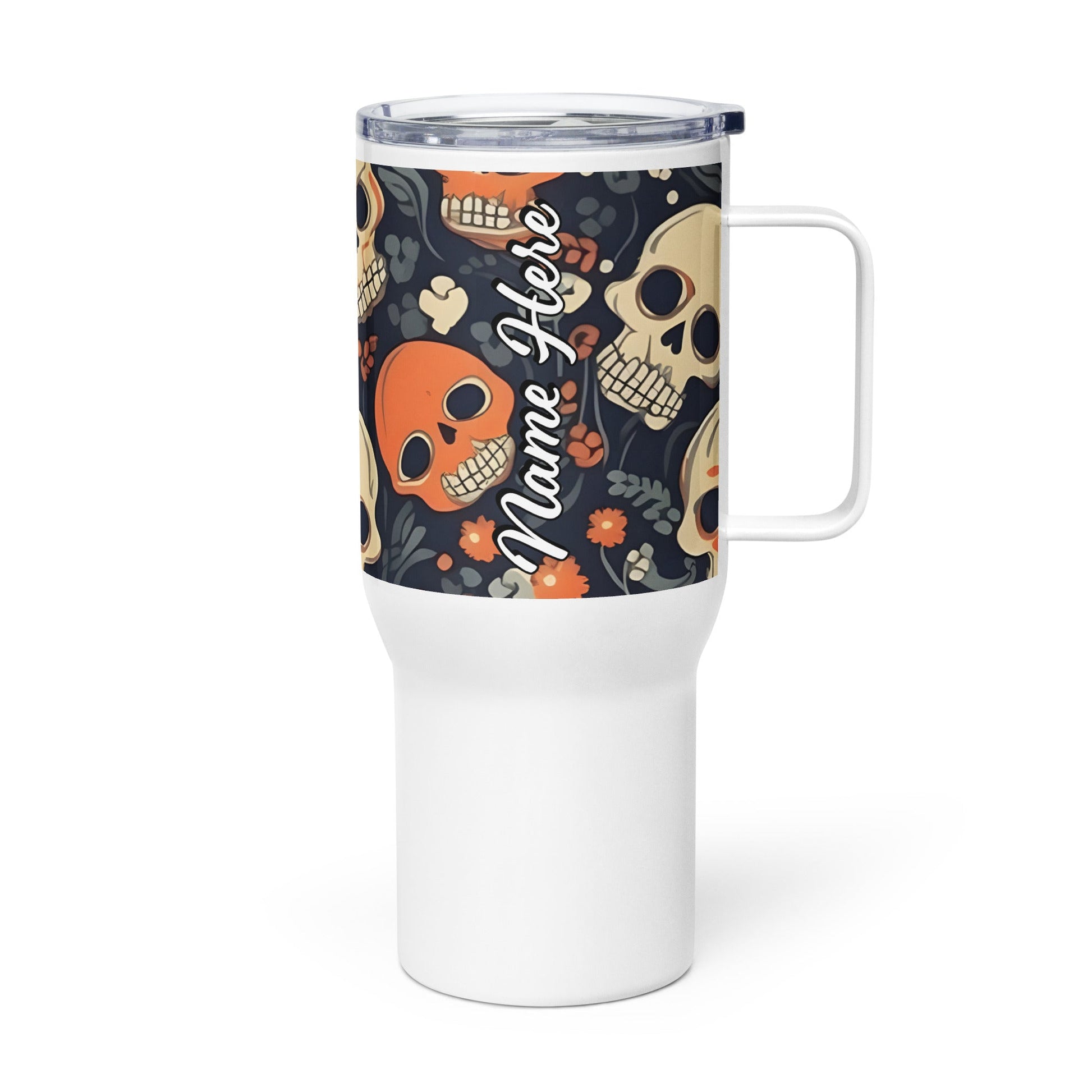 Spooky & Cute Personalized Travel Mugs | Customizable Drinkware On the Go | Travel mug with a handle