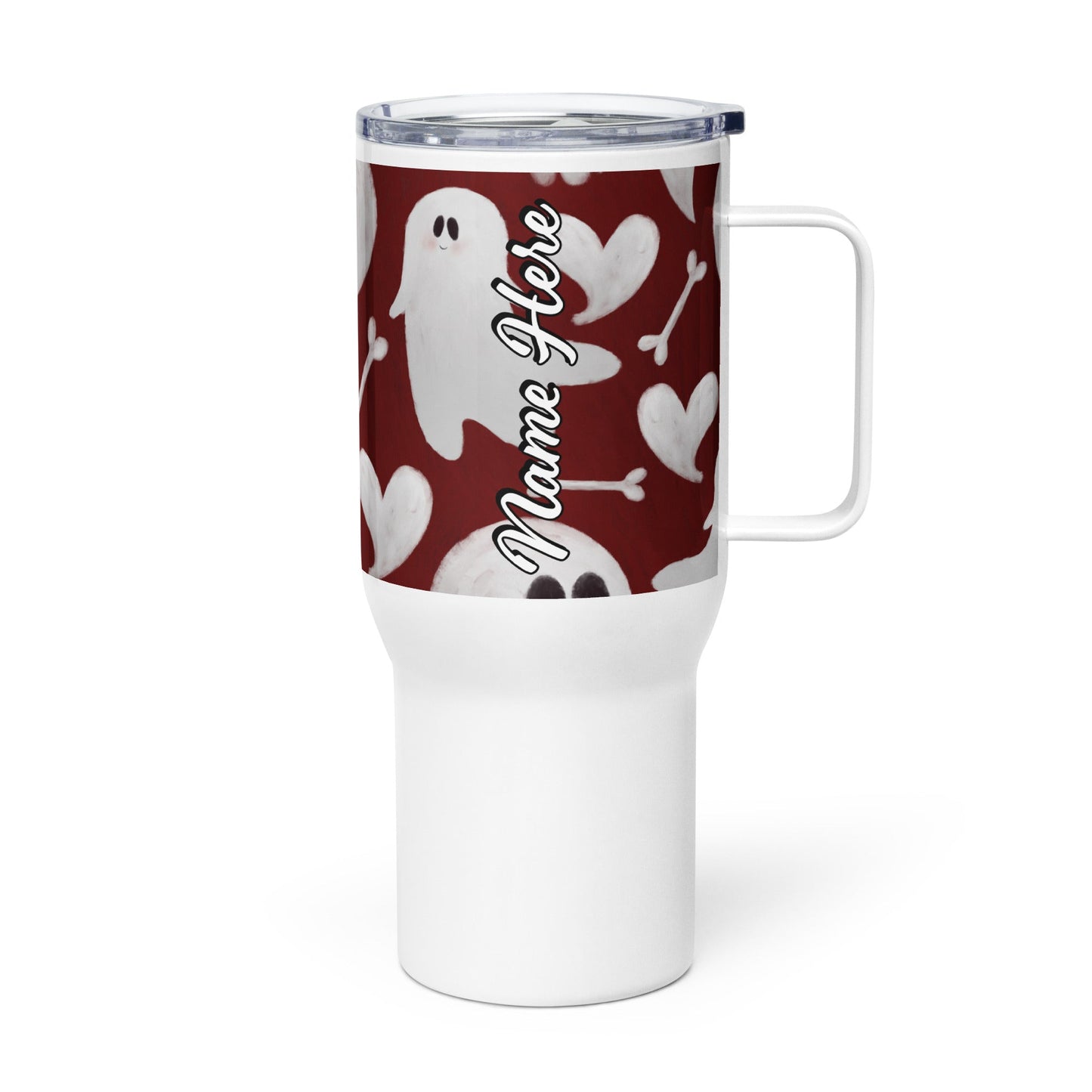 Spooky & Cute Personalized Travel Mugs | Customizable Drinkware On the Go | Travel mug with a handle