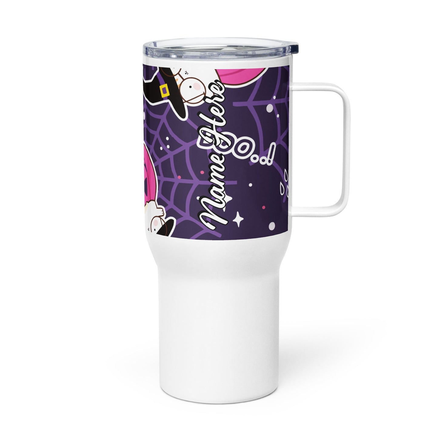 Spooky & Cute Personalized Travel Mugs | Customizable Drinkware On the Go | Travel mug with a handle