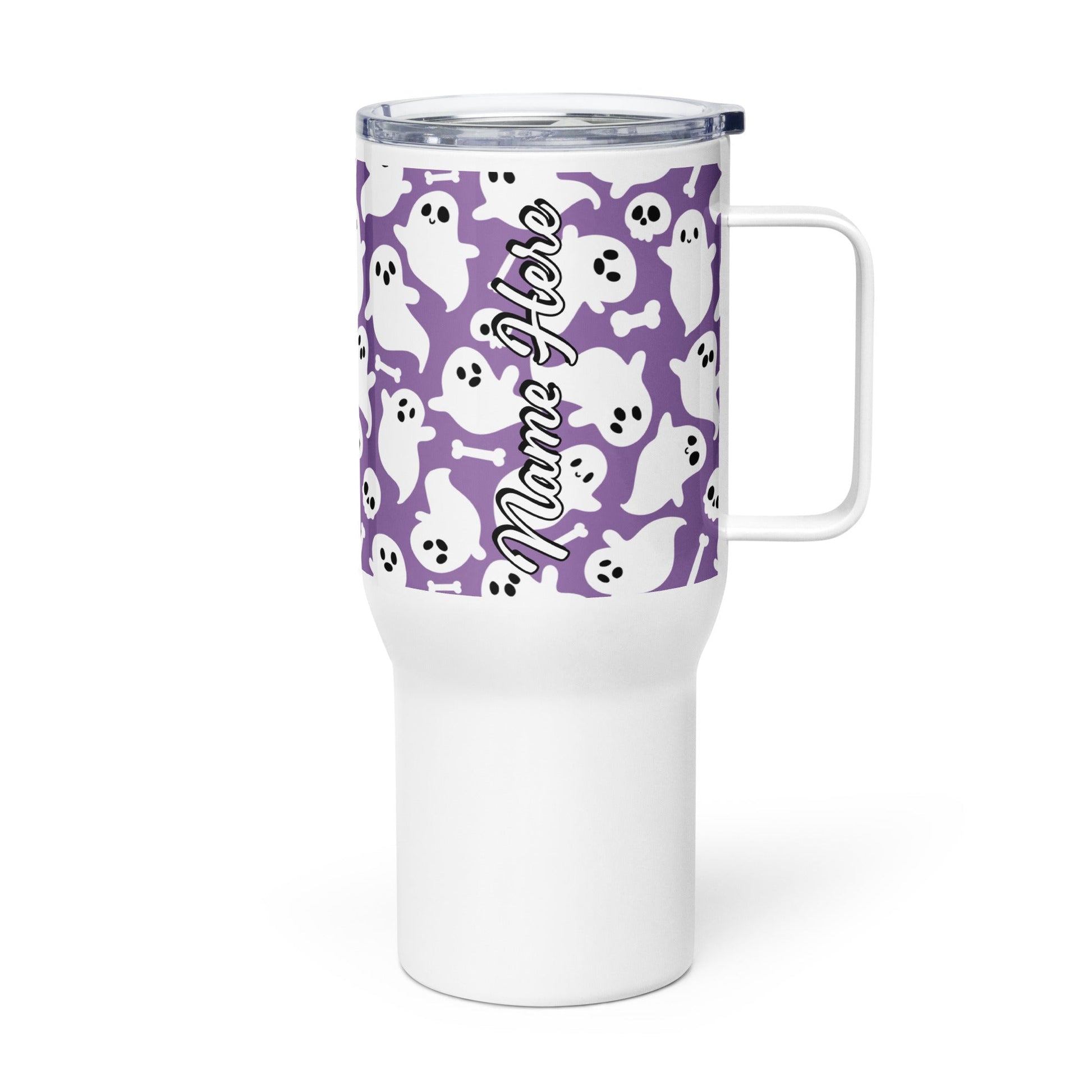 Spooky & Cute Personalized Travel Mugs | Customizable Drinkware On the Go | Travel mug with a handle