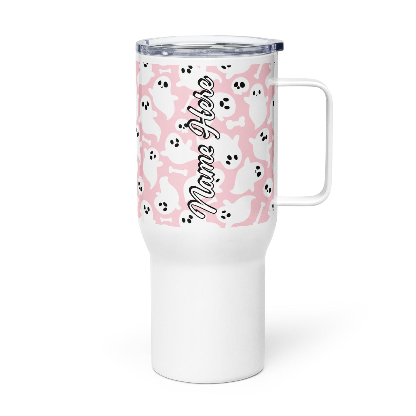 Spooky & Cute Personalized Travel Mugs | Customizable Drinkware On the Go | Travel mug with a handle