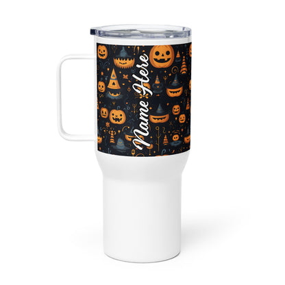 Spooky & Cute Personalized Travel Mugs | Customizable Drinkware On the Go | Travel mug with a handle