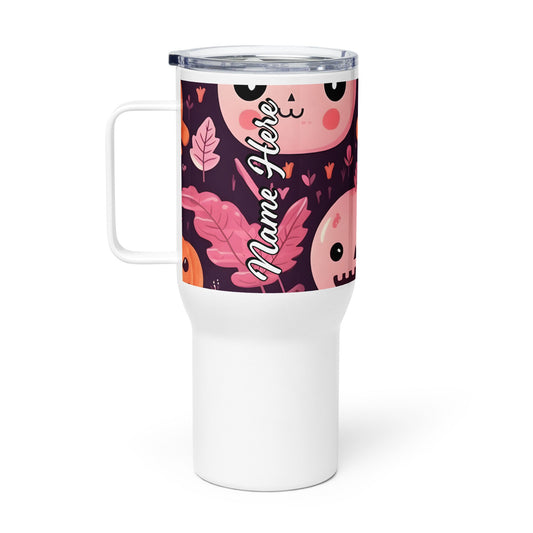 Spooky & Cute Personalized Travel Mugs | Customizable Drinkware On the Go | Travel mug with a handle