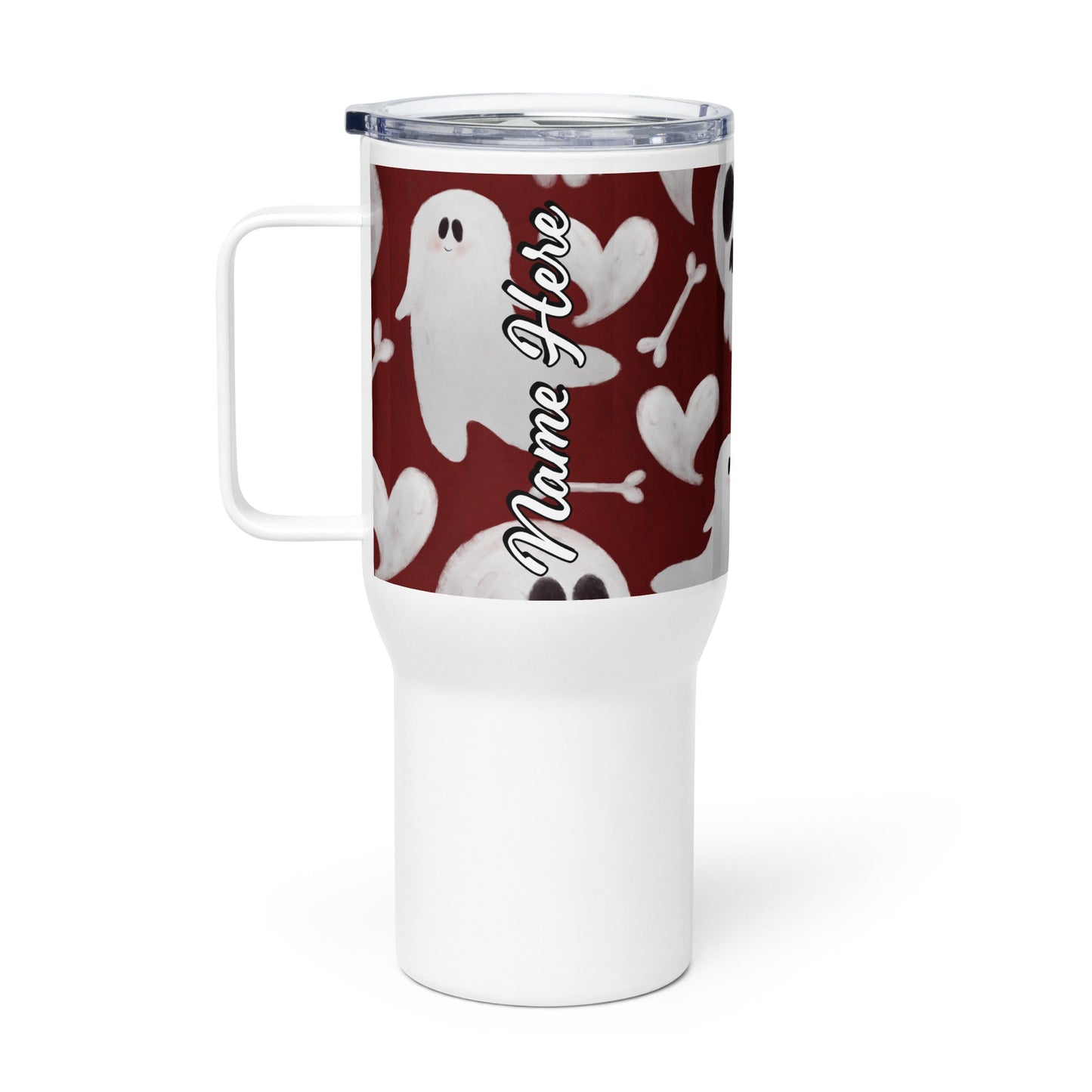 Spooky & Cute Personalized Travel Mugs | Customizable Drinkware On the Go | Travel mug with a handle