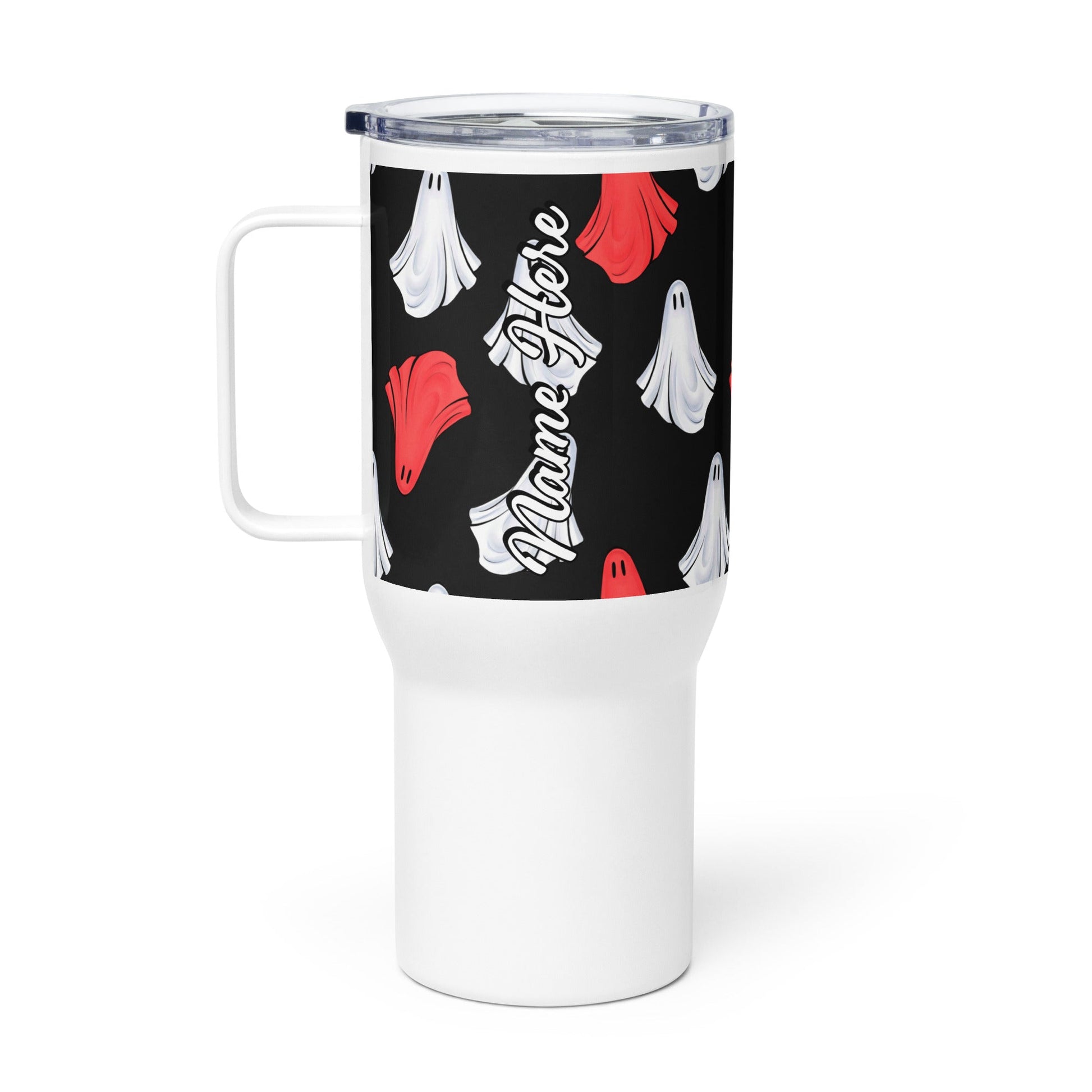 Spooky & Cute Personalized Travel Mugs | Customizable Drinkware On the Go | Travel mug with a handle