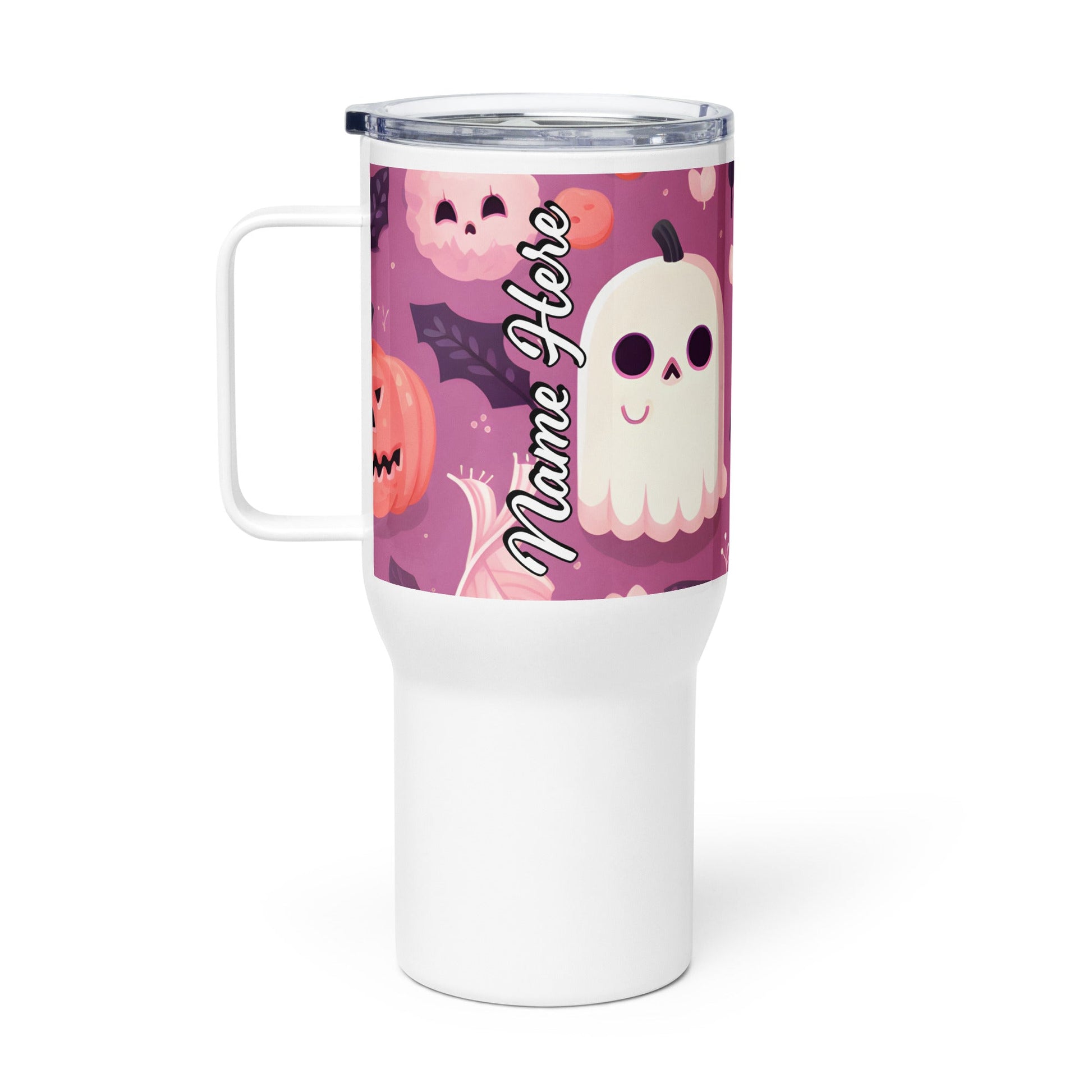 Spooky & Cute Personalized Travel Mugs | Customizable Drinkware On the Go | Travel mug with a handle