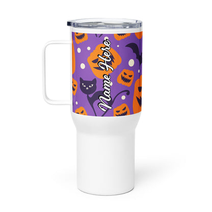 Spooky & Cute Personalized Travel Mugs | Customizable Drinkware On the Go | Travel mug with a handle