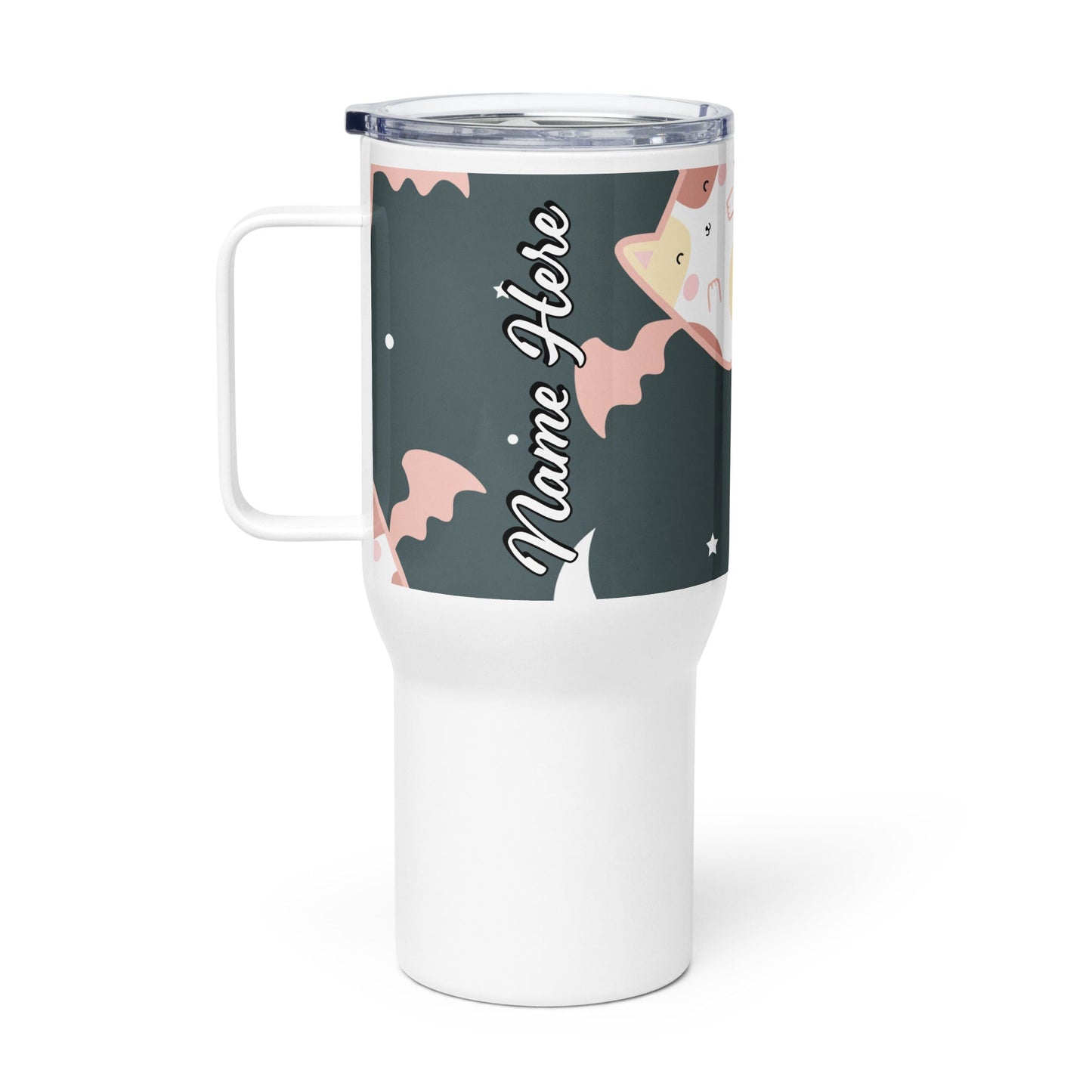 Spooky & Cute Personalized Travel Mugs | Customizable Drinkware On the Go | Travel mug with a handle