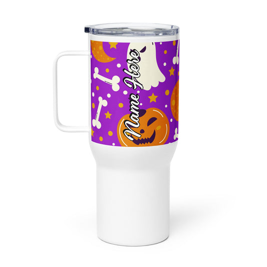 Spooky & Cute Personalized Travel Mugs | Customizable Drinkware On the Go | Travel mug with a handle