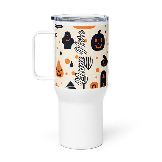 Spooky & Cute Personalized Travel Mugs | Customizable Drinkware On the Go | Travel mug with a handle