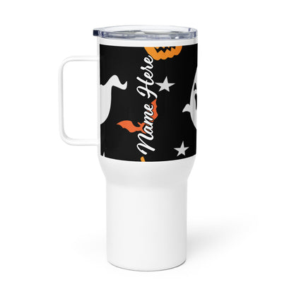 Spooky & Cute Personalized Travel Mugs | Customizable Drinkware On the Go | Travel mug with a handle