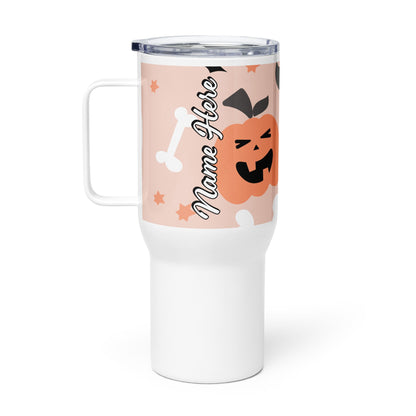 Spooky & Cute Personalized Travel Mugs | Customizable Drinkware On the Go | Travel mug with a handle