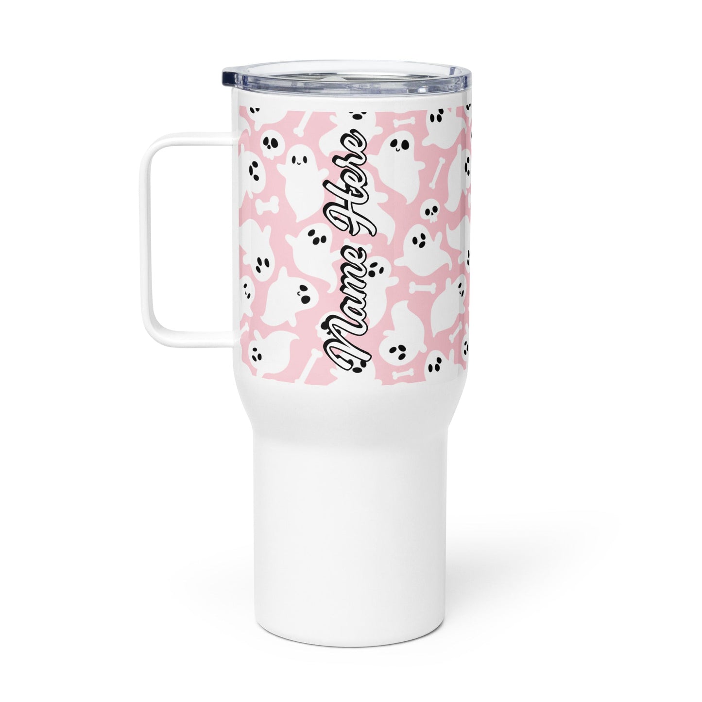 Spooky & Cute Personalized Travel Mugs | Customizable Drinkware On the Go | Travel mug with a handle