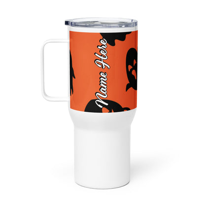 Spooky & Cute Personalized Travel Mugs | Customizable Drinkware On the Go | Travel mug with a handle