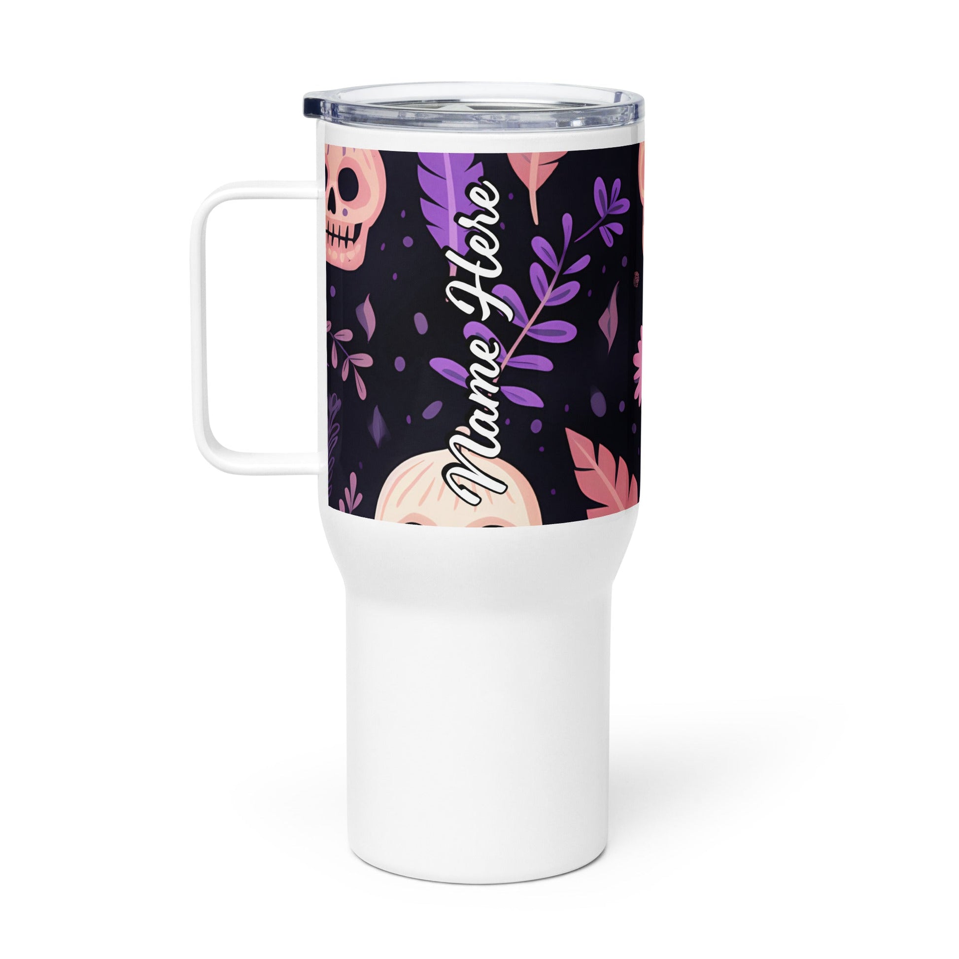 Spooky & Cute Personalized Travel Mugs | Customizable Drinkware On the Go | Travel mug with a handle