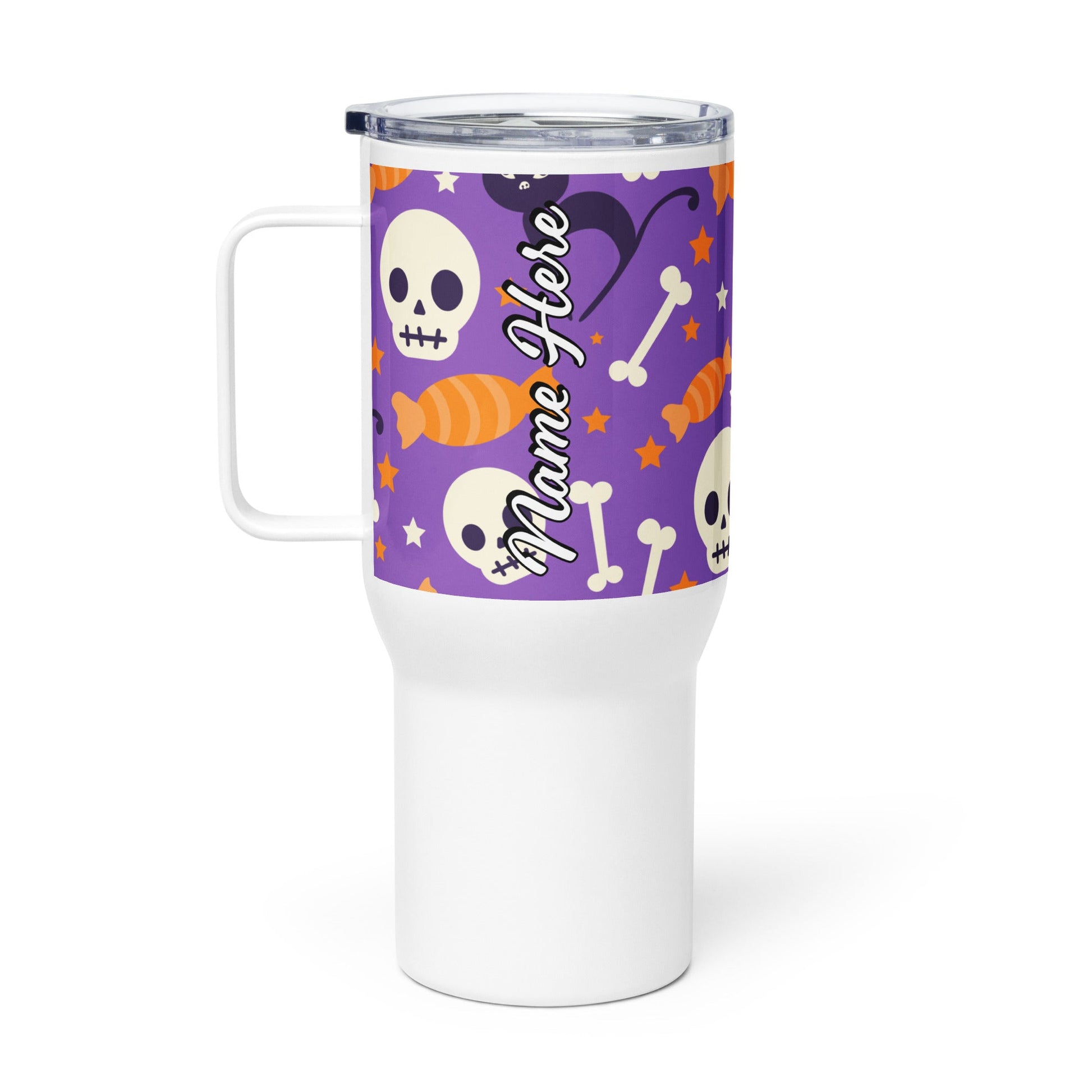 Spooky & Cute Personalized Travel Mugs | Customizable Drinkware On the Go | Travel mug with a handle