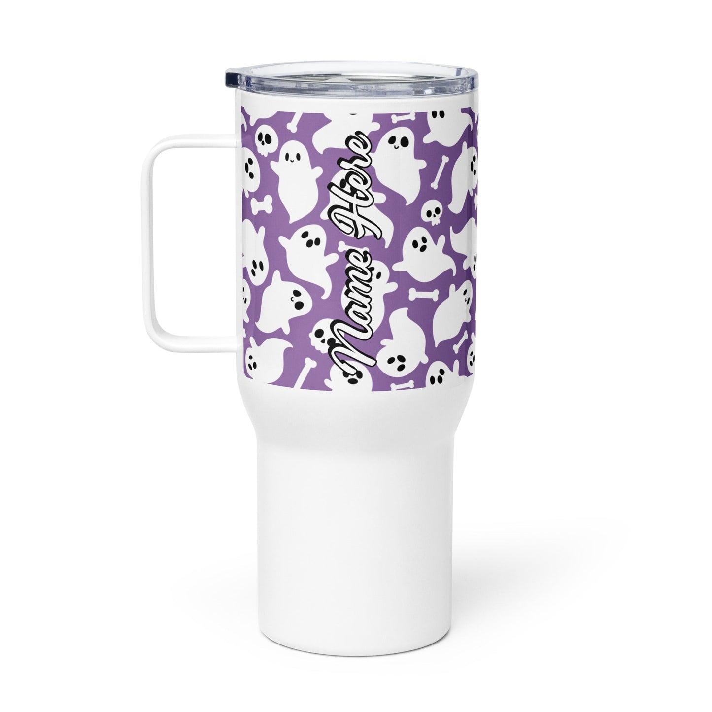 Spooky & Cute Personalized Travel Mugs | Customizable Drinkware On the Go | Travel mug with a handle