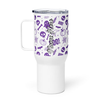 Spooky & Cute Personalized Travel Mugs | Customizable Drinkware On the Go | Travel mug with a handle