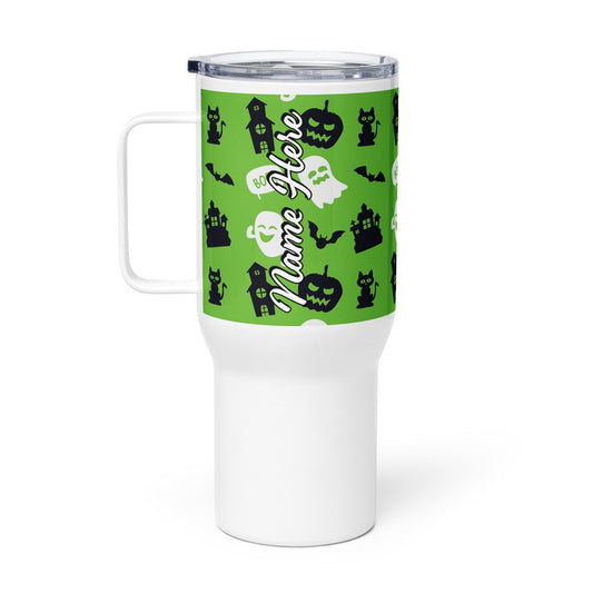 Spooky & Cute Personalized Travel Mugs | Customizable Drinkware On the Go | Travel mug with a handle