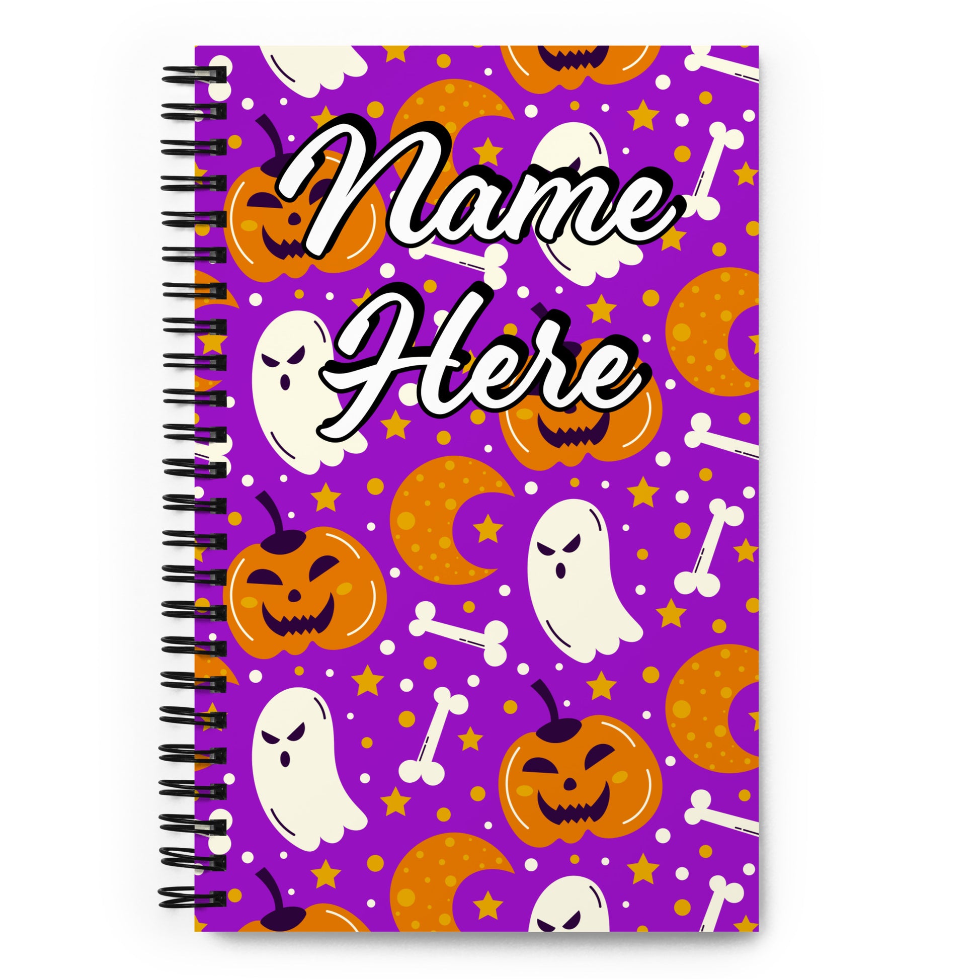 Custom Text, Name Spiral Notebook | Personalized Daybook Journal | Custom Notepad Text Journal | Customized Covered Book | Custom Diary